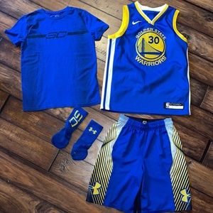 Boys Nike/UA size M Golden State Curry lot